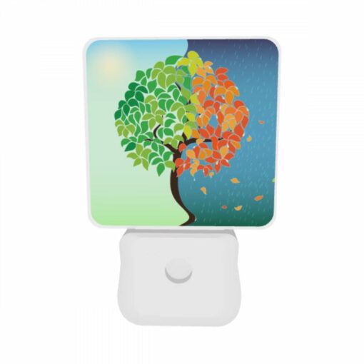 Night Light Set Of 2, A Tree With Green And Yellow Leaves Is Shown In A Split Image -Nuas Diy Shop 4cad3bcddd2c2daa0fd775a7145d86c259e9aa64