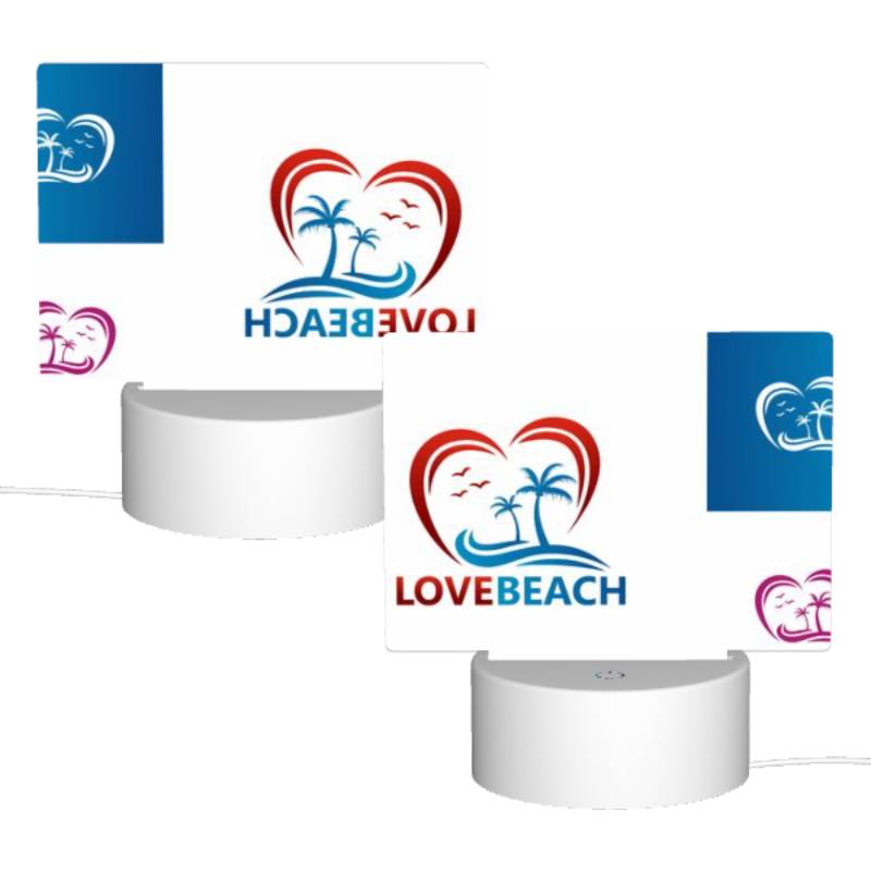 Rectangular Acrylic Night Light, A logo for Love Beach is shown in two different colors. Rectangular Acrylic Night Light, A Logo For Love Beach Is Shown In Two Different Colors. -Nuas Diy Shop 4cd1a8d6b091b21233290700852a270eab3628d4