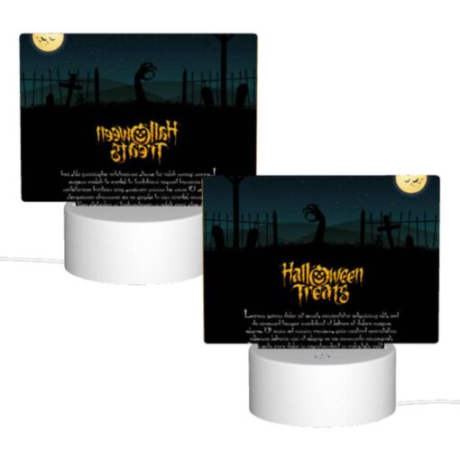 Rectangular Acrylic Night Light, A Halloween Treat Poster With A Spooky Scene. -Nuas Diy Shop 4cf64ce1554aefb5defb11ffbc03f351124e42a2
