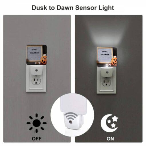 Night Light Set Of 2, A Happy Halloween Sign Is Displayed Next To A Pumpkin. -Nuas Diy Shop 4d2b7b2c3a15ae23c73c938506200615fb920516