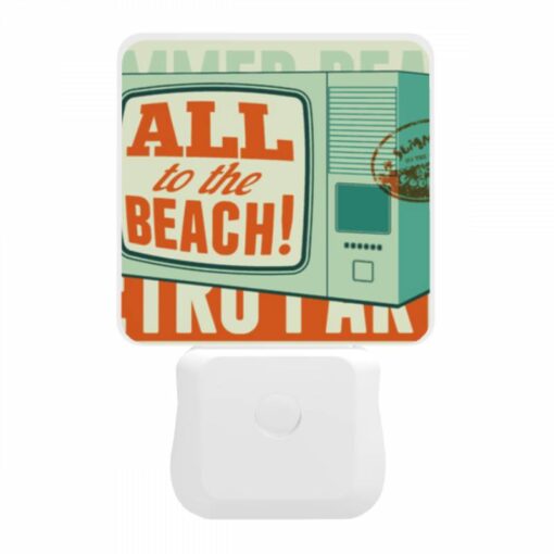 Night Light, A Retro-style TV Advertises A Beach Park. -Nuas Diy Shop 4dcbf21a1ccffe0570fa5e485dfd712c3e51b320