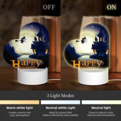 Love Acrylic Night Light, A Witch On A Broom Flies Over A Castle During A Halloween Celebration. -Nuas Diy Shop 4dcc01c36f764e8b492e069ad3f58ce1e6355d76