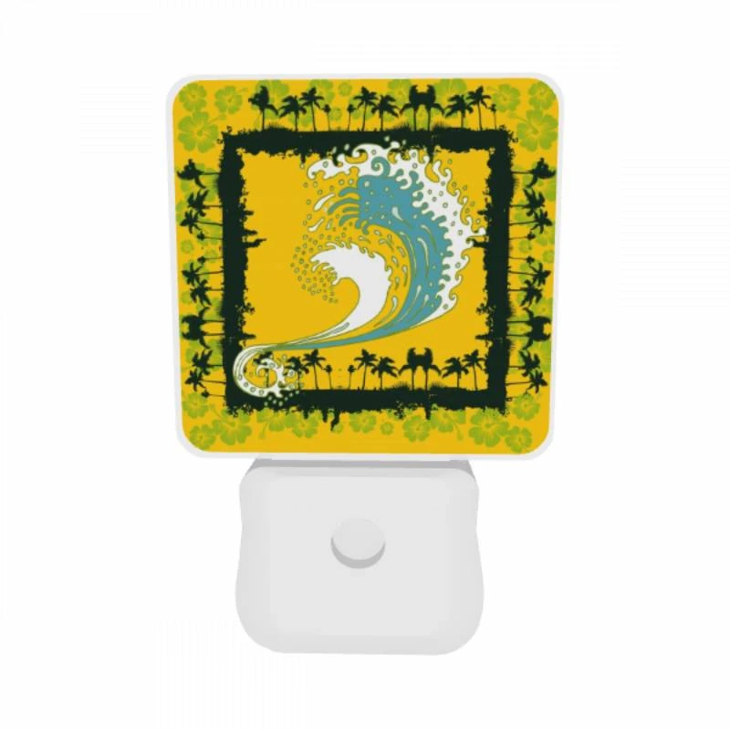 Night Light Set of 2, A yellow and blue surfboard with a wave on it. Night Light Set Of 2, A Yellow And Blue Surfboard With A Wave On It. -Nuas Diy Shop 4e33fbdb6fa85c1afa7cdaea16b50674370cdd5b