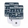 Night Light Set Of 2, A Poster With A Ghost And The Words "Happy Halloween" On It. -Nuas Diy Shop 4f07f1fdc814adfa91dc4fa6b284ee7b7bda8908