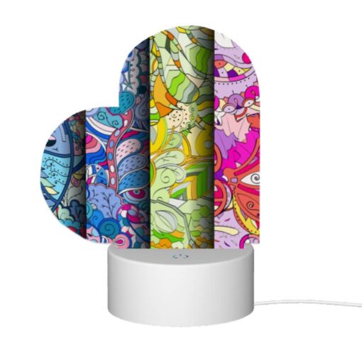 Love Acrylic Night Light, Four Different Colored Designs Of Flowers. -Nuas Diy Shop 4f25086089df45bb5872a8470a489e551c01e9d8