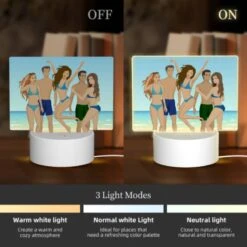 Rectangular Acrylic Night Light, Four People Are Standing On A Beach 4 Rectangular Acrylic Night Light, Four People Are Standing On A Beach -Nuas Diy Shop 4f2b7fb16eda546956d1c02fb4b2c96970c29095