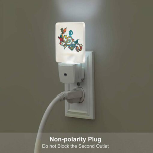 Night Light, A Colorful And Swirly Design With Leaves And Flowers. -Nuas Diy Shop 4f50d3d5dec510b80b3da37a0a3cc6be997cb74b