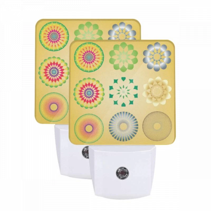 Night Light Set of 2, A collection of colorful geometric shapes. Night Light Set Of 2, A Collection Of Colorful Geometric Shapes. -Nuas Diy Shop 4f6041c66c24fbd5e78541650df05a4b6ec72b23