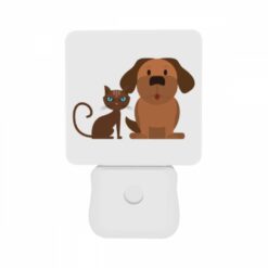 Night Light Set Of 2, A Cat And A Dog Are Sitting Next To Each Other. -Nuas Diy Shop 4f9d9b866ddb34553266e98bdeaff2eebf8c9628