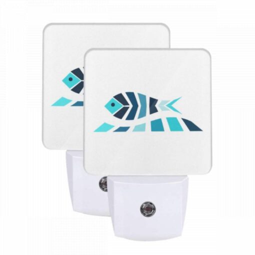 Night Light Set Of 2, A Blue And White Fish With A Yellow Eye. -Nuas Diy Shop 4fa2bee4d61ea0de25593638b688af4c9ebc62fc