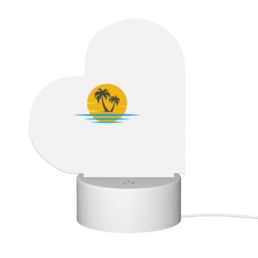 Love Acrylic Night Light, A Yellow Sun With Palm Trees In The Ocean. -Nuas Diy Shop 4fb589b5b30fa49e6f82c316b22d72ddb6514f87