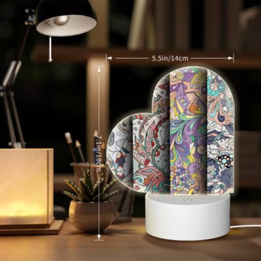 Love Acrylic Night Light, Four Different Colored Designs Of Flowers. -Nuas Diy Shop 4fec4604d13f8d3bc789b3f70f54c42b1c8e8b96