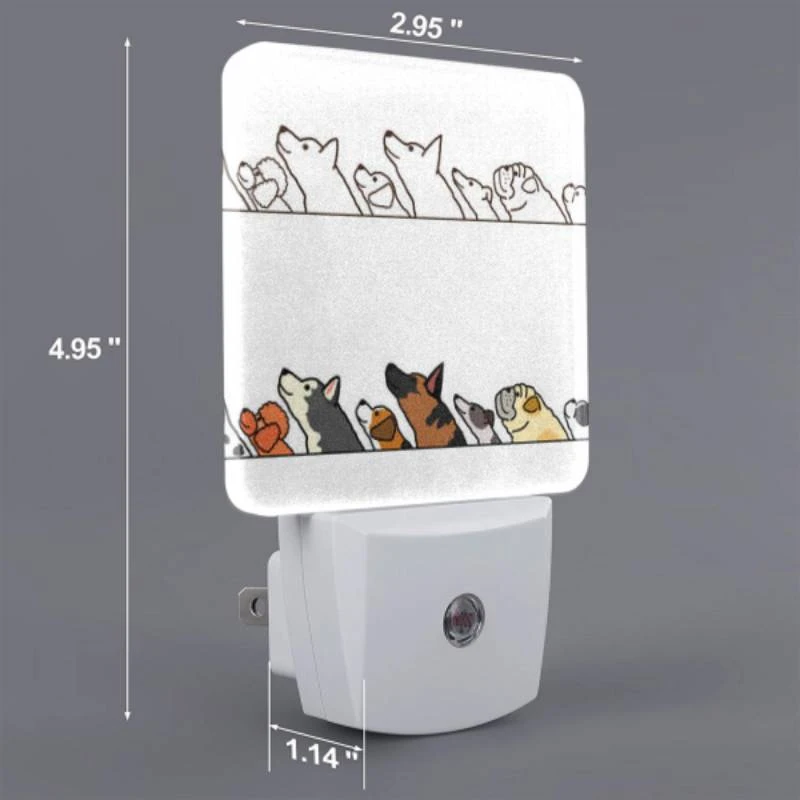Night Light, A line of dogs and a cat are shown in a cartoon drawing. Night Light, A Line Of Dogs And A Cat Are Shown In A Cartoon Drawing. -Nuas Diy Shop 503825fced3052e3ff7234ecc7c041db0305f879
