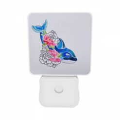 Night Light Set Of 2, A Blue Whale With Pink Flowers On Its Back. -Nuas Diy Shop 504ee2ff4be9cb7198214a77254b5e003a4e271a
