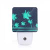 Night Light, A Blue And Green Image Of Palm Trees. -Nuas Diy Shop 5060415a660afd8ea10371a9c20554da6458b57a