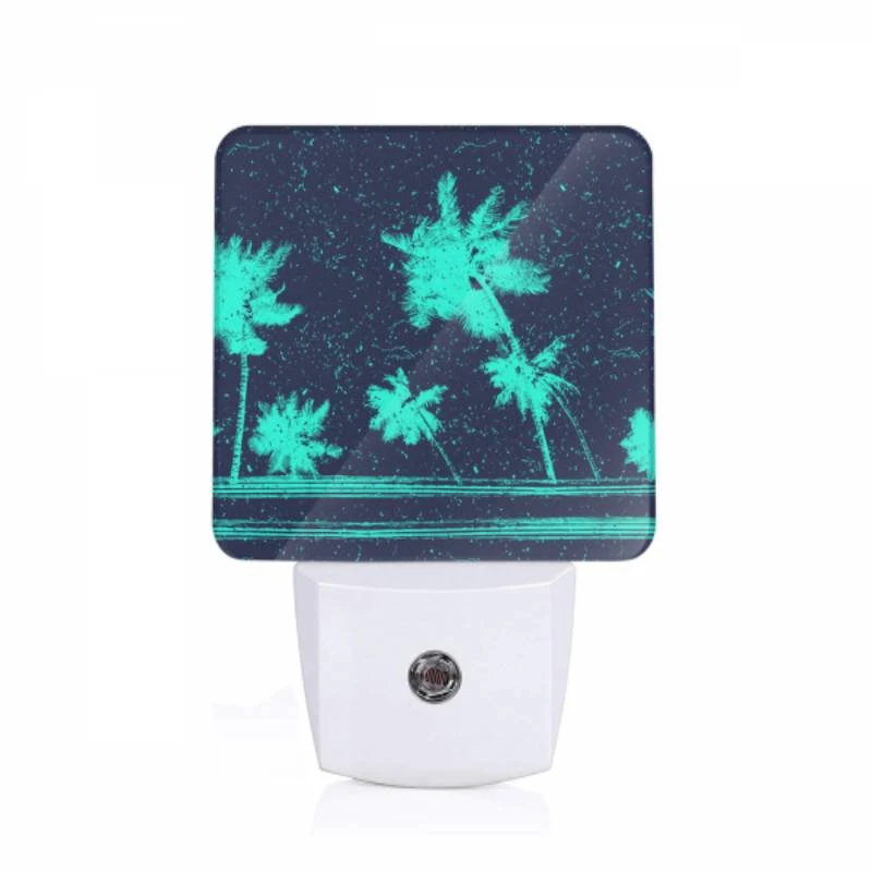Night Light, A blue and green image of palm trees. Night Light, A Blue And Green Image Of Palm Trees. -Nuas Diy Shop 5060415a660afd8ea10371a9c20554da6458b57a