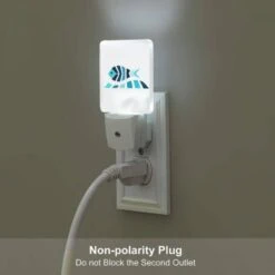 Night Light Set Of 2, A Blue And White Fish With A Yellow Eye. -Nuas Diy Shop 509a5086fef722555a3104f6a1452a0342a4f6bc