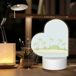 Love Acrylic Night Light, A Beautiful Beach Scene With Palm Trees And A Sunny Sky. -Nuas Diy Shop 50f3ac9fc8e299d4800af5f015ce76f9df33686f