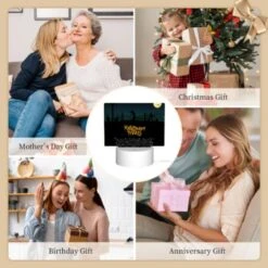 Rectangular Acrylic Night Light, A Halloween Treat Poster With A Spooky Scene. -Nuas Diy Shop 50fcf98d80ff065fd0f3d48803bb5bc7866c8c44