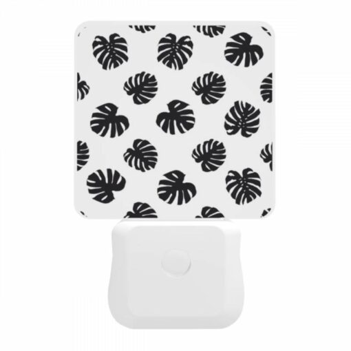 Night Light, A Pattern Of Black And White Flowers. -Nuas Diy Shop 5116adbd3d994f1beadfb8c9659600d37df93252