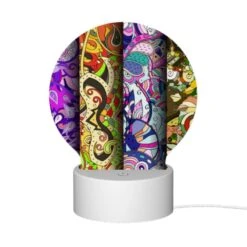 Round Acrylic Night Light, Four Different Colored Designs Of A Leaf. -Nuas Diy Shop 51a48f11e62558f8c5664dd70f31c115e3274807