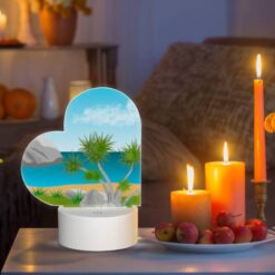 Love Acrylic Night Light, A Rocky Beach With A Few Trees And A Body Of Water. -Nuas Diy Shop 51b0360003c939f8b3a7e18a23998fa23d13d2dc