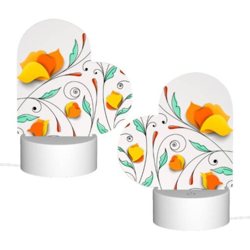Love Acrylic Night Light, A Colorful Flower Design With Yellow -Nuas Diy Shop 51f19343f8ff7b7cf6bff103d0a73791e5ba36f0