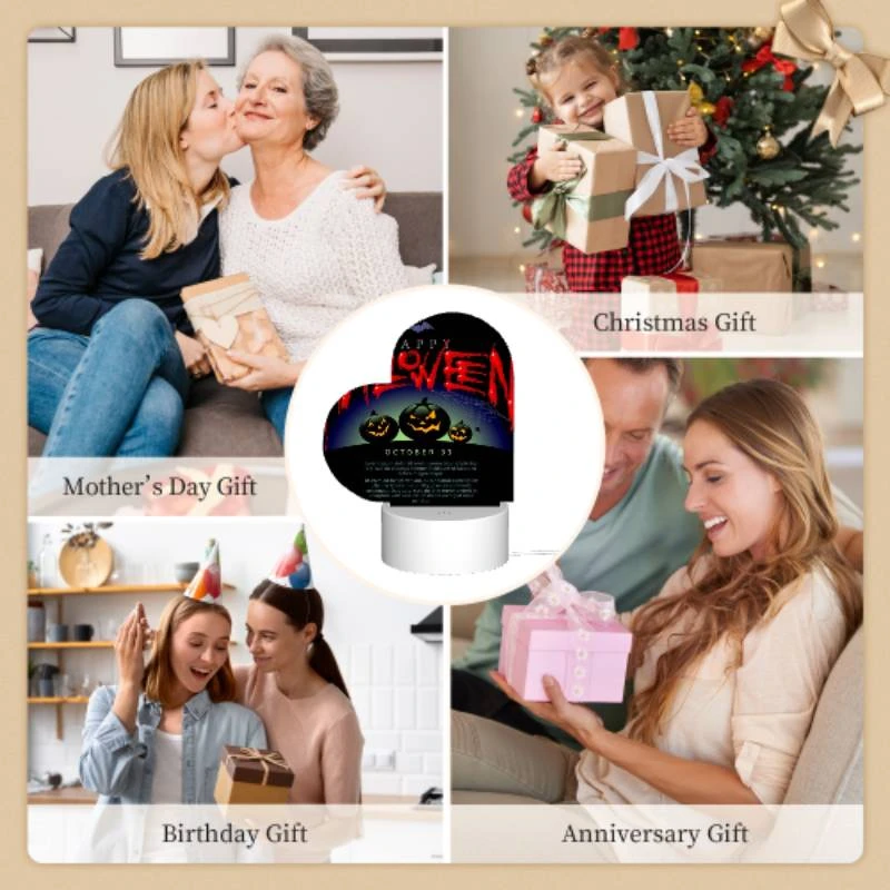 Love Acrylic Night Light, A poster with three pumpkins and the words "Happy Halloween" written on it. Love Acrylic Night Light, A Poster With Three Pumpkins And The Words "Happy Halloween" Written On It. -Nuas Diy Shop 521d46d47623ab6ce104f35b69ac9045275d7ab4