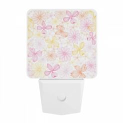 Night Light, A Pink And Yellow Flower Pattern. -Nuas Diy Shop 5242bc88dcacdeec1c3b251aa529c780c8ecac4d