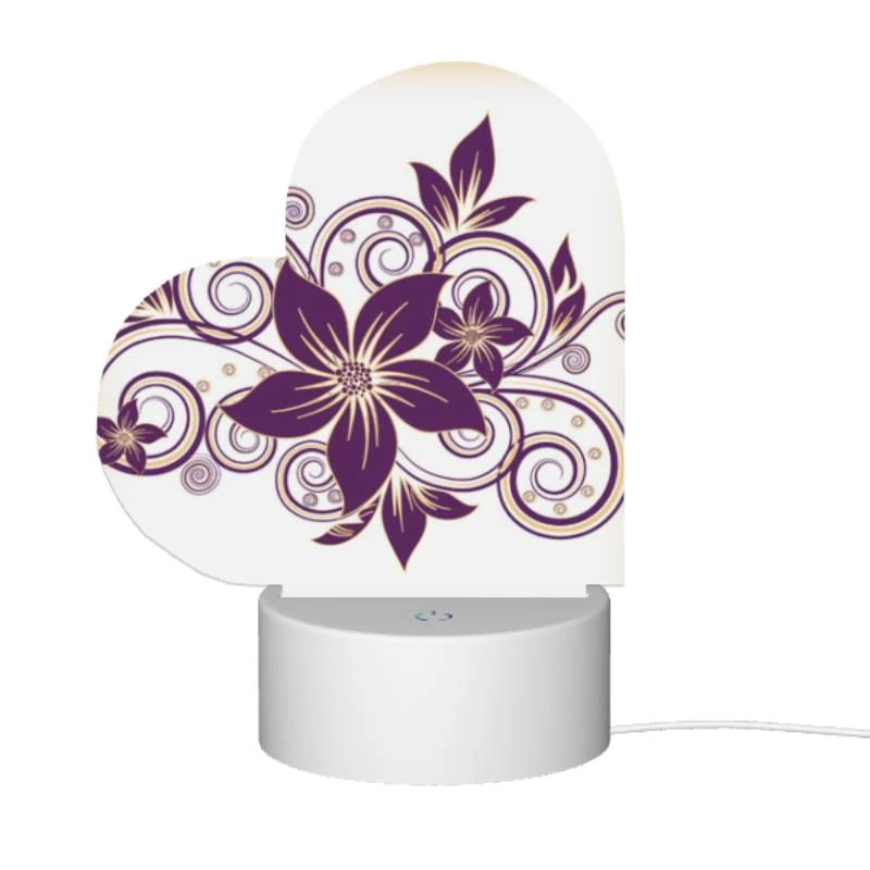Love Acrylic Night Light, A purple flower with a gold swirl around it. Love Acrylic Night Light, A Purple Flower With A Gold Swirl Around It. -Nuas Diy Shop 525e63f3ef7b59e9f53cd92901130ae9ec386704