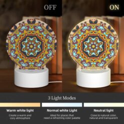Round Acrylic Night Light, A Colorful -Nuas Diy Shop 52b4307ce13fd1095a71df475f4303f6f08b0a09