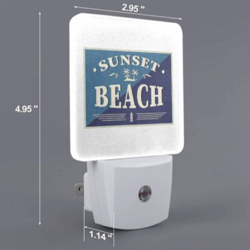 Night Light Set Of 2, A Blue And White Sign That Says "Sunset Beach.". -Nuas Diy Shop 52ee1e4a6cf9f8ae10f00cb51edd6153a777b75a