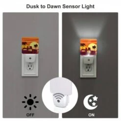 Night Light Set Of 2, A House With A Sunset In The Background. -Nuas Diy Shop 53758541e243de77363a820769a262dd3d0c29c4