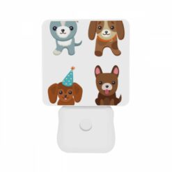 Night Light Set Of 2, Four Different Colored Dogs Wearing Party Hats. -Nuas Diy Shop 53c79dcb3869c3fa6bba5d608d60c73bc35f896f