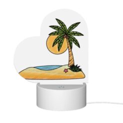 Love Acrylic Night Light, A Cartoon Drawing Of A Palm Tree On A Beach. -Nuas Diy Shop 547e41df14688e292ea316aaaabfcc612db2f6e6