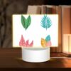 Rectangular Acrylic Night Light, Four Different Colored Leaves Are Shown In A Row. -Nuas Diy Shop 5535801f052f6be264c63e9a6ca604352d47ac05