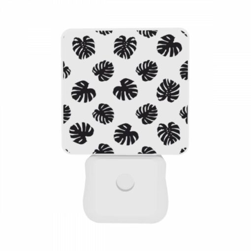 Night Light Set Of 2, A Pattern Of Black And White Flowers. -Nuas Diy Shop 55f21e1ca0d8e6b53ed187b15feb04b4ae0ab207