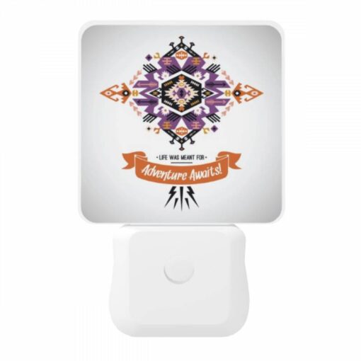 Night Light, A Colorful Design With The Words "Life Was Meant For Adventure!" Written In Orange. -Nuas Diy Shop 562fdc037a0bc021bfdb30e09b1386f48b65d459