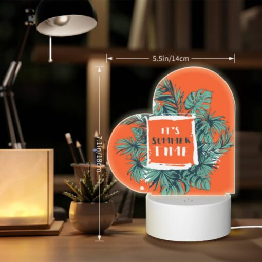 Love Acrylic Night Light, A Colorful Poster With The Words "It's Summer Time" Written On It. -Nuas Diy Shop 56654b5c38c26575e1d70e514b6c979a963522a0