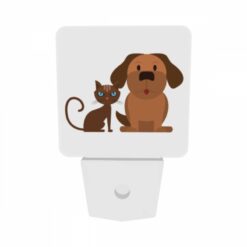 Night Light Set Of 2, A Cat And A Dog Are Sitting Next To Each Other. -Nuas Diy Shop 567ebae6ea1c7db776819bca0e64cf9e1b3fc86c