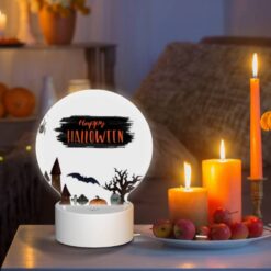 Round Acrylic Night Light, A Halloween Sign With A Spider And A Tree With A Bat. -Nuas Diy Shop 56a4f1dc3ae8be605cbb427c2fef968fd9b00a43