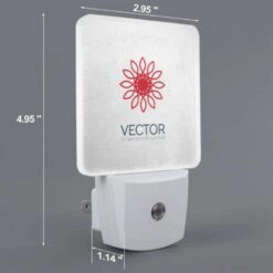 Night Light Set Of 2, A Red And White Flower With A Red Center. -Nuas Diy Shop 56faa83854c157149789a3a511bebf07ed955d9e