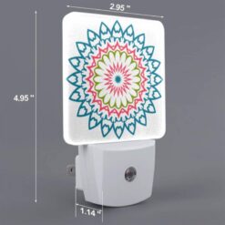 Night Light Set Of 2, A Colorful Flower Design With A Pink And Green Center. -Nuas Diy Shop 57249688e4c36328fd3243ae404f80a8cd3e2e1d