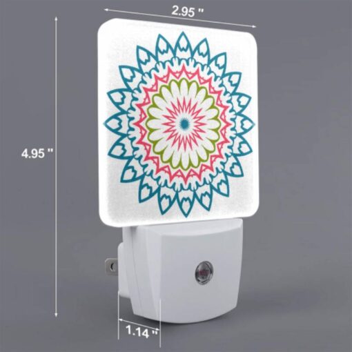 Night Light Set Of 2, A Colorful Flower Design With A Pink And Green Center. -Nuas Diy Shop 57249688e4c36328fd3243ae404f80a8cd3e2e1d