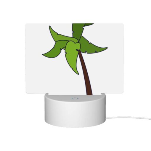 Rectangular Acrylic Night Light, A Green Palm Tree With A Brown Trunk. -Nuas Diy Shop 576ceff5e500d043538913ee8c71d0ca5a841453