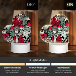 Love Acrylic Night Light, A Colorful Floral Pattern With A Bird And A Red Apple. -Nuas Diy Shop 578ac95e5dde9c77c4d4aaa803fab5f9772541e4
