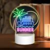 Round Acrylic Night Light, A Neon Sign That Says "Summer" With A Boat On It. -Nuas Diy Shop 57fc2b04820ec24e7ce83c5547ad767856c0e175