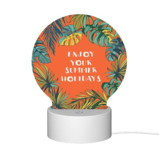 Round Acrylic Night Light, A Colorful Poster Advertising Summer Holidays. -Nuas Diy Shop 58091c88773b70532438b60866131b14ac8fd678