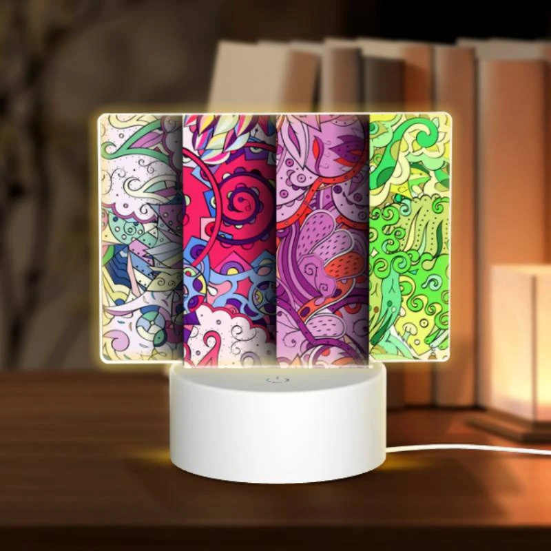 Rectangular Acrylic Night Light, Three colorful designs are displayed on a row. Rectangular Acrylic Night Light, Three Colorful Designs Are Displayed On A Row. -Nuas Diy Shop 581194a57dcf19c3742bb11590c3c0b8294bc346