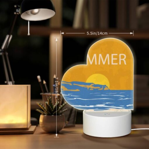 Love Acrylic Night Light, A Painting Of A Sunset Over The Ocean. -Nuas Diy Shop 5813524bf77b1438c3a36a3923551906542b5b5f